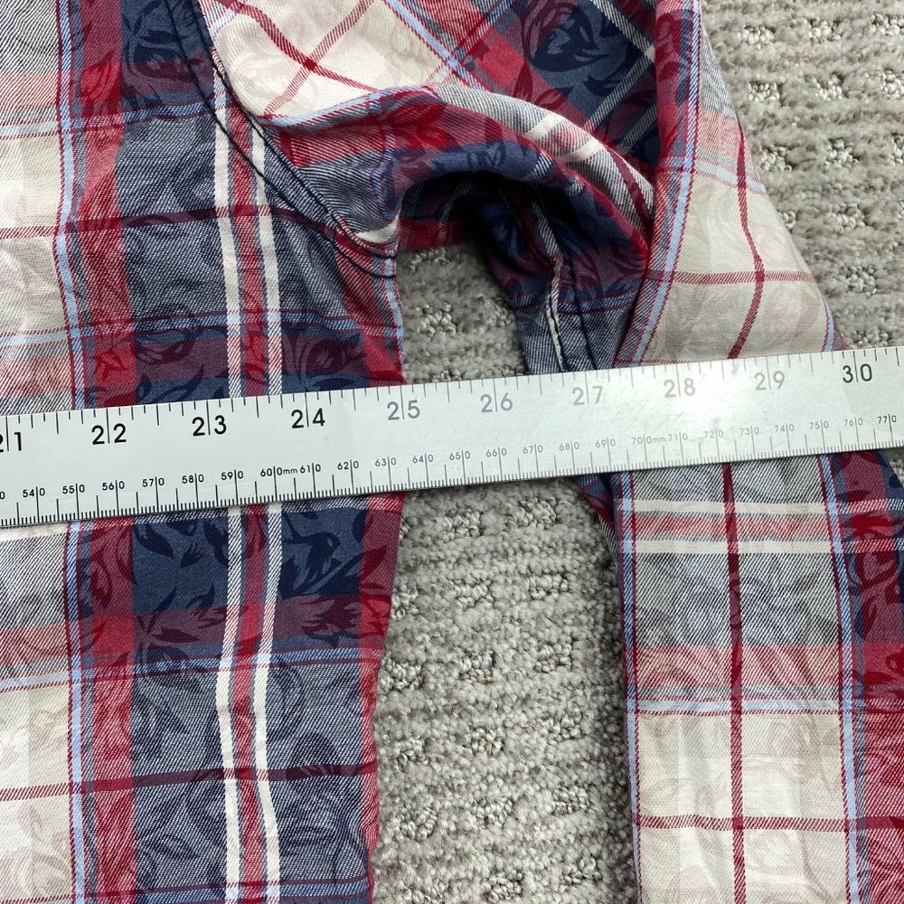 Rock Revival Shirt Men Extra Extra Large XXL Red White Blue Floral Button Up - Picture 9 of 10